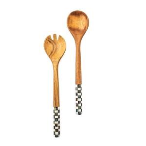 NEW Mackenzie-Childs Courtly Check Salad Servers